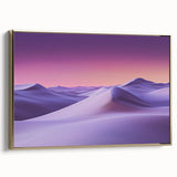 Framed canvas artwork depicting serene sand dunes, enhanced with gold accents. The elegant side view showcases its modern design, perfect for home décor.