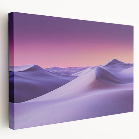Stretched canvas artwork showcasing a serene landscape of golden sand dunes under a vibrant blue sky, perfect for enhancing home decor with nature-inspired themes. This piece captures the beauty of desert landscapes with rich colors and textures.