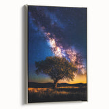 Framed canvas artwork titled "Design 36 Landscapes" showcasing vibrant fields in silver frame, emphasizing natural beauty and artistic detail. Perfect for modern home decor.