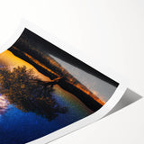 Vibrant landscape print showcasing rolling green fields under a clear blue sky, beautifully rolled for easy transport, ideal for home decor enthusiasts.