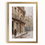 Elegant gold-framed landscape artwork with a white mat, showcasing serene natural scenery. Ideal for enhancing home décor or office spaces with a touch of sophistication.