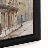 Close-up of a framed canvas featuring a vibrant landscape design with rich colors and intricate details, perfect for home decor enhancement and artistic expression.