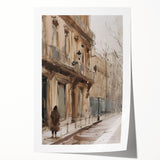 Rolled print showcasing a vibrant landscape design with vivid colors and intricate details, securely packaged in a protective cardboard tube for shipping. Ideal for home decor enthusiasts seeking unique artwork.