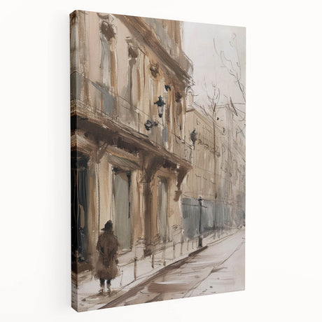 Stretched canvas side view showcasing a vibrant landscape artwork with rich colors, ideal for home decor, presented elegantly to enhance any living space.