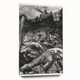 Dynamic Modern War Scene – Black & White Art Print by Bellows