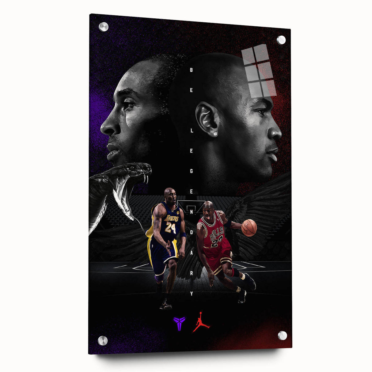 Urban Chic Pop Art Wall Art – Bold Black, Red, and Purple Canvas