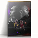 Urban Chic Pop Art Wall Art – Bold Black, Red, and Purple Canvas