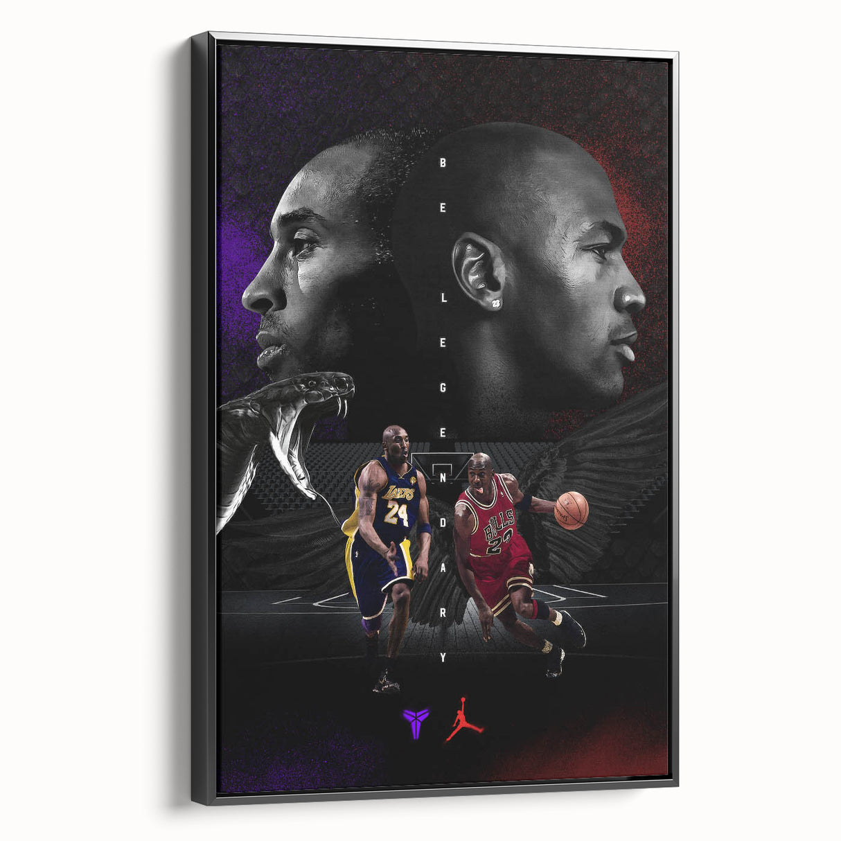 Urban Chic Pop Art Wall Art – Bold Black, Red, and Purple Canvas