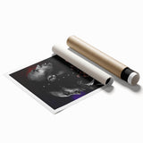 Urban Chic Pop Art Wall Art – Bold Black, Red, and Purple Canvas