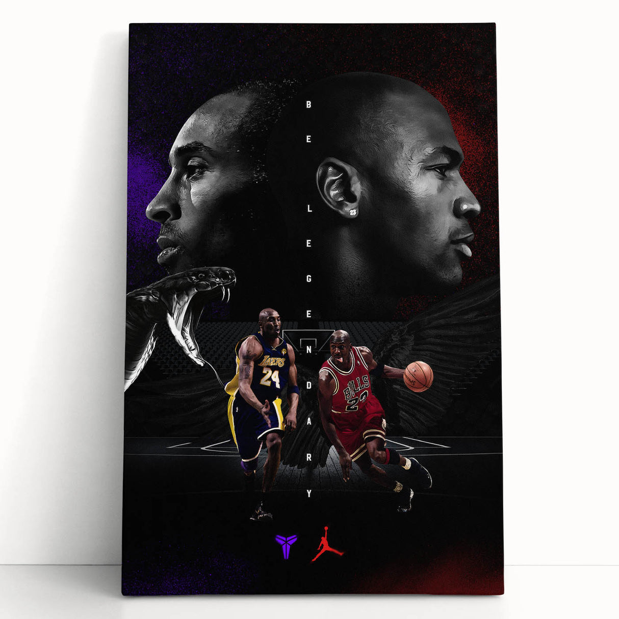 Urban Chic Pop Art Wall Art – Bold Black, Red, and Purple Canvas