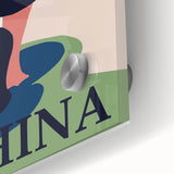 Retro China Travel Poster – Vintage Panda Art Print