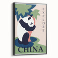 Retro China Travel Poster – Vintage Panda Art Print