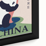 Retro China Travel Poster – Vintage Panda Art Print