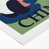 Retro China Travel Poster – Vintage Panda Art Print