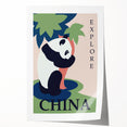 Retro China Travel Poster – Vintage Panda Art Print