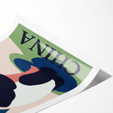 Retro China Travel Poster – Vintage Panda Art Print