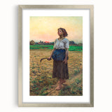 Realism Art Print - The Song of the Lark by Jules Breton Canvas Art