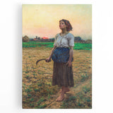 Realism Art Print - The Song of the Lark by Jules Breton Canvas Art