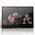 Rustic Radicchio & Garlic Art – Vintage Farmhouse Kitchen Print