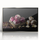 Rustic Radicchio & Garlic Art – Vintage Farmhouse Kitchen Print
