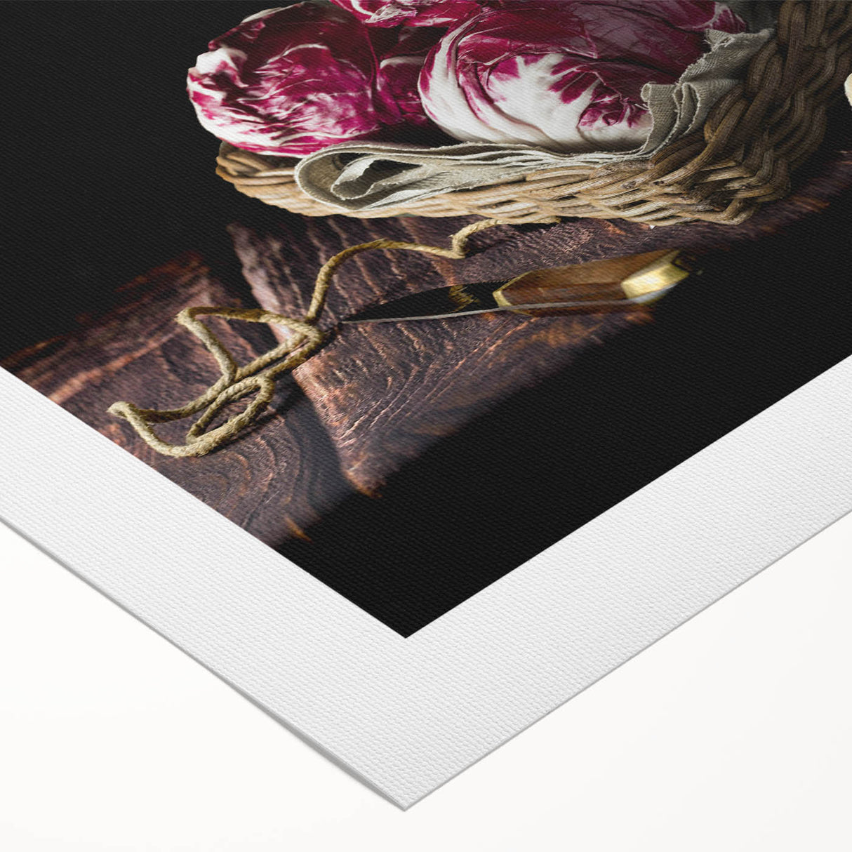 Rustic Radicchio & Garlic Art – Vintage Farmhouse Kitchen Print