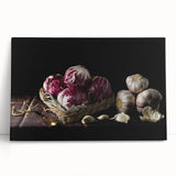 Rustic Radicchio & Garlic Art – Vintage Farmhouse Kitchen Print
