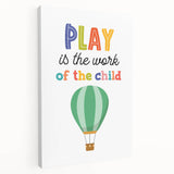 Play is the Work of the Child Wall Art - Kids Inspirational Poster