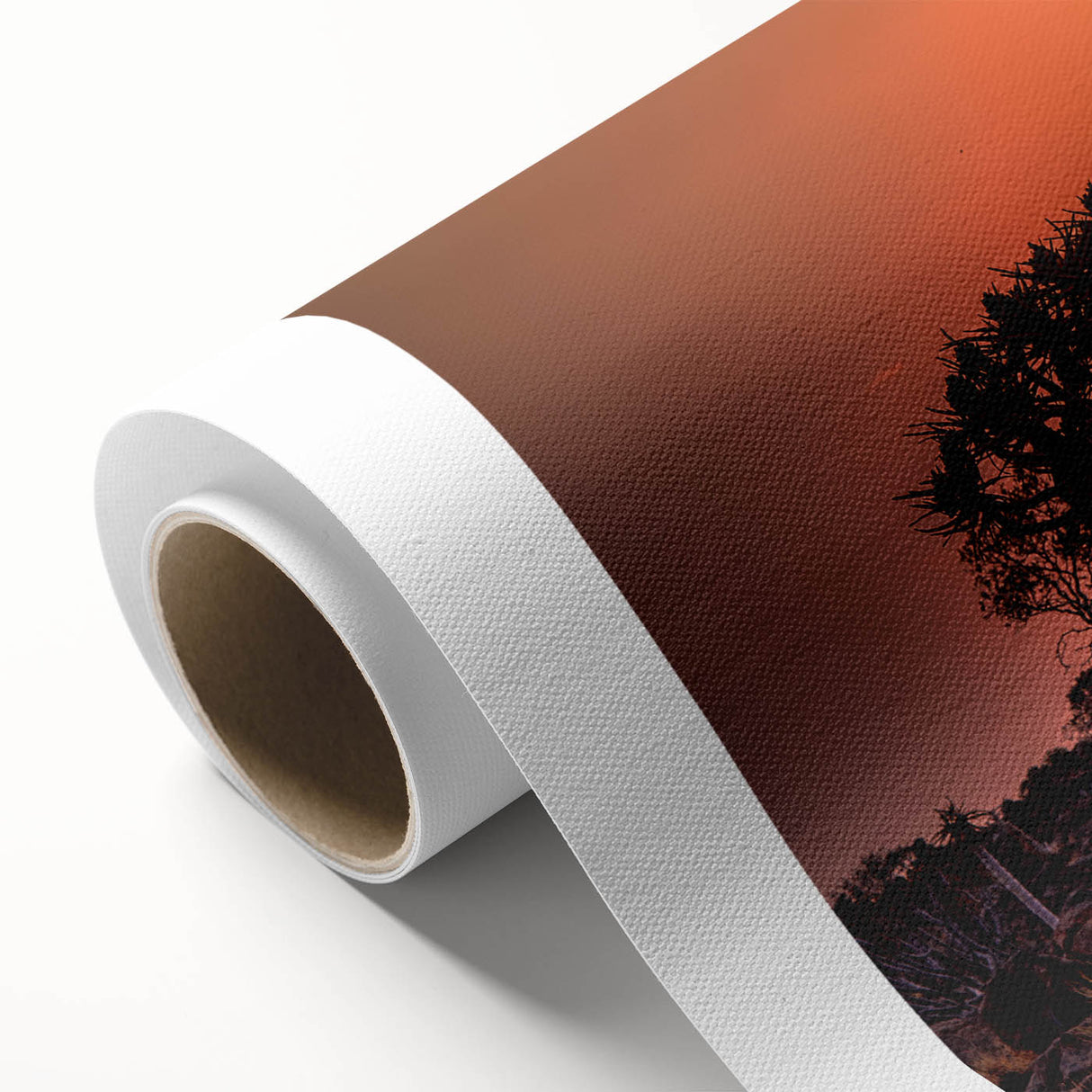 Art deco poster of Namibian scenery with muted earth tones on rolled canvas, suitable for dining room wall art.