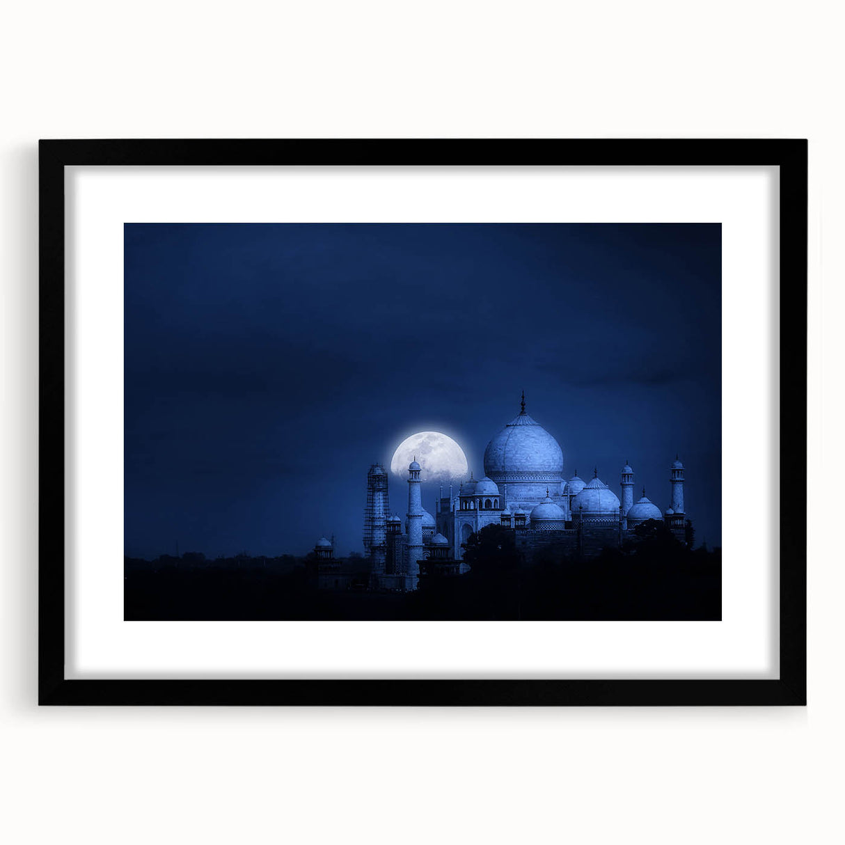 Extra large abstract art print featuring vibrant, colorful textures, ideal for living room decor, framed with a black mat.