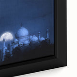 Extra large framed canvas depicting a textured, colorful Indian landscape in black, ideal for living room decor.