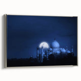 Framed canvas landscape art painting depicting a colorful Indian scenery, ideal for adding a vintage touch to any room.