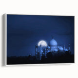 Vintage poster art featuring a colorful Indian landscape on a large framed canvas, ideal for living room decor.