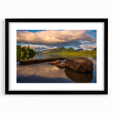 Extra large framed abstract art print of a colorful, textured European scenery, ideal for living room decor.