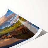 Extra large wall art featuring line art flowers in a floral design on a rolled print, ideal for large living room wall decor.