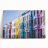 Black and white large art print of London skyline on stretched canvas, ideal for kitchen wall art.