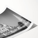 Extra large wall art featuring line art flowers in muted tones on a rolled print, suitable for large living room decor.