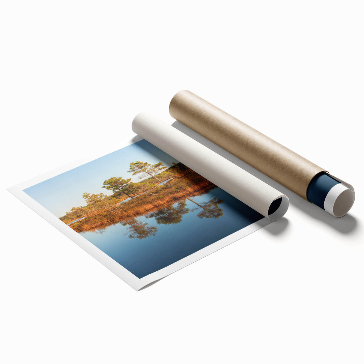 Extra large wall art featuring a floral scene in Latvia on a rolled print.