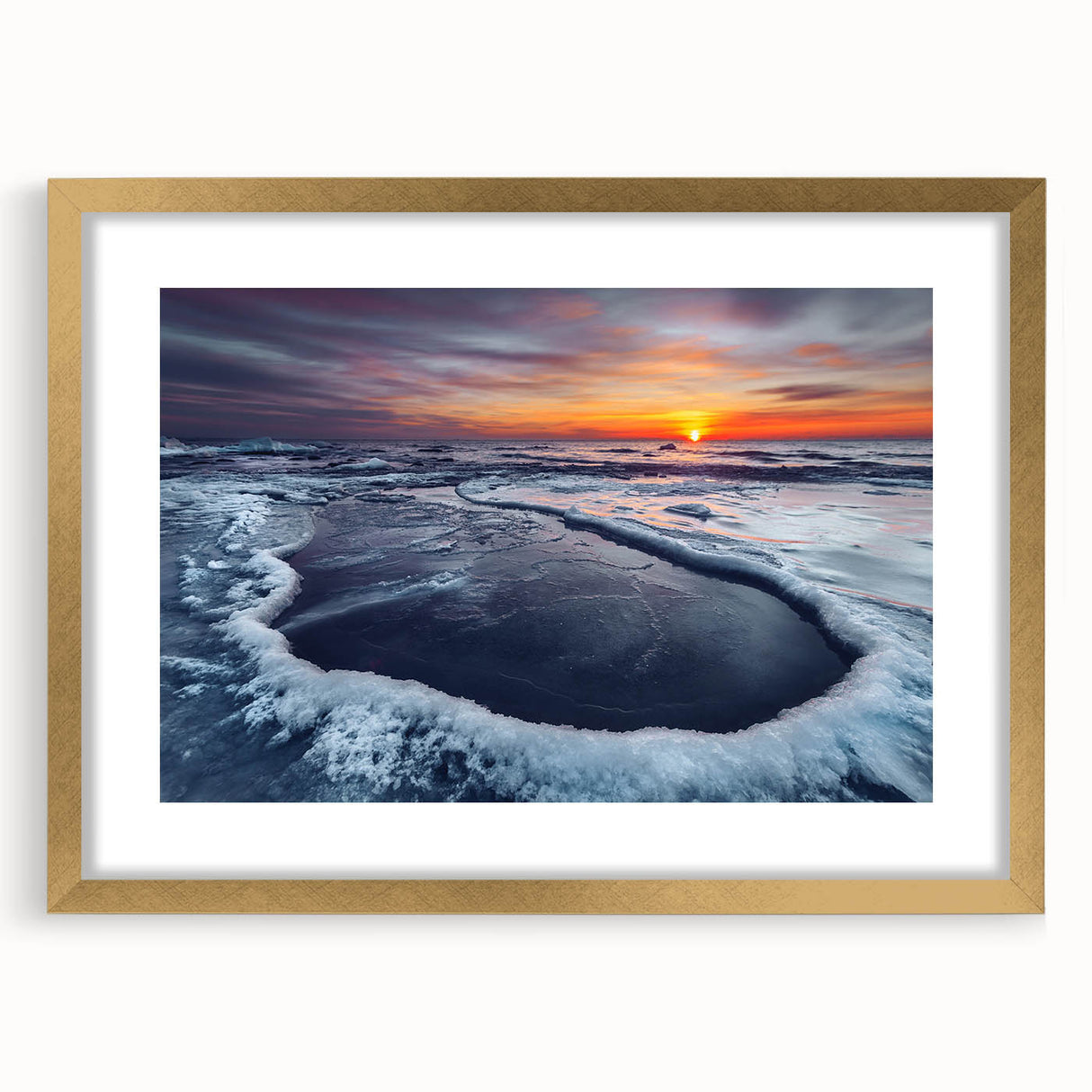 Abstract art print of a European landscape in muted earth tones on a framed canvas, suitable for dining room decor.