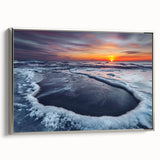 Landscape art painting of a European scenery in Lithuania on a framed canvas.