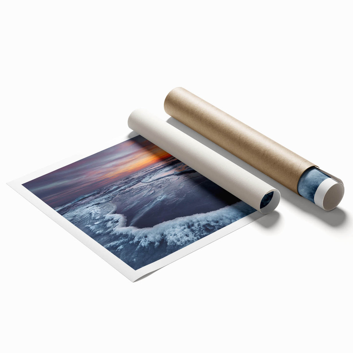 Extra large rolled print of a Lithuanian landscape with vibrant floral elements.