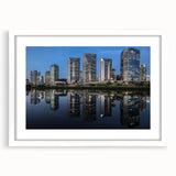 Abstract art print of a Brazilian landscape in muted earth tones on a framed white mat, ideal for dining room decor.