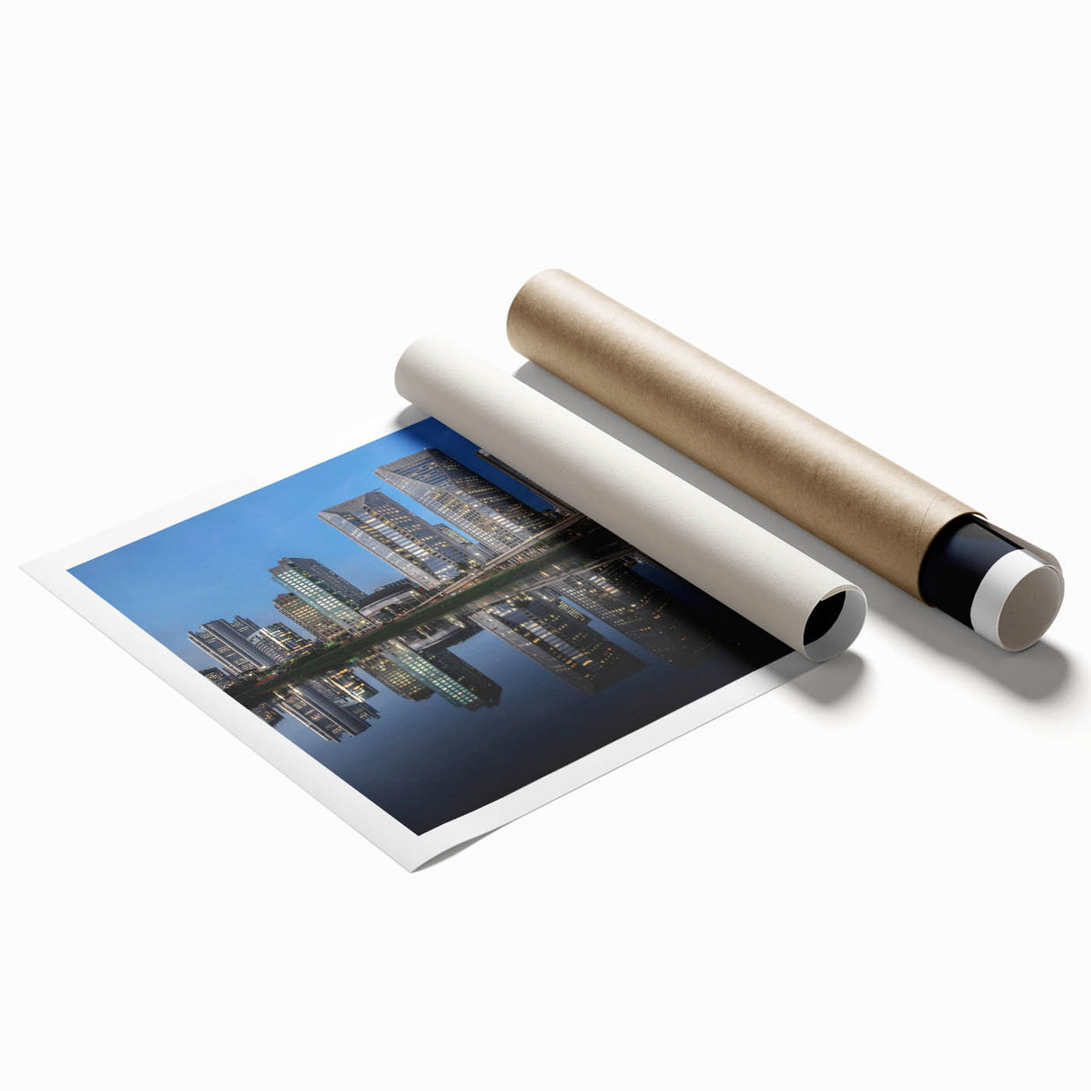 Extra large rolled print of a Brazilian scenery featuring vibrant floral elements, ideal for classy bathroom wall art.