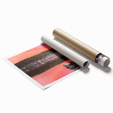 Extra large rolled print featuring a serene Connecticut landscape with soft floral elements.