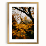 Extra large abstract art print featuring textured autumnal hues on a framed canvas, ideal for living room decor.