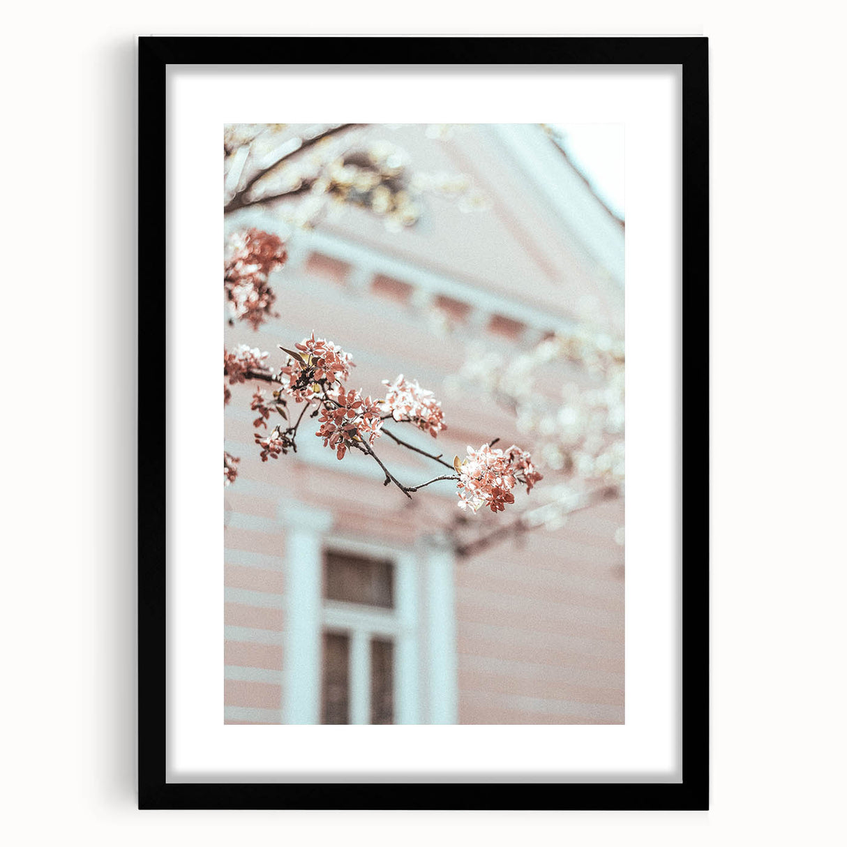 Extra large colorful abstract art print with textured elements, in a black frame, ideal for living room decor.