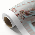 Art deco poster featuring a springtime garden scene in pastel hues on rolled canvas, ideal for nursery wall art.