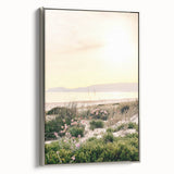 Landscape art painting on framed canvas featuring a vibrant, colorful abstract design.