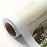 Art deco poster featuring a summer scene with pastel shades on rolled canvas, ideal for nursery wall art.