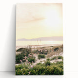 Large black and white abstract print on stretched canvas, suitable as kitchen wall art or bedroom decor.