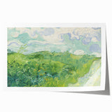 Extra large rolled canvas print featuring a floral motif in vibrant blues and yellows, ideal for art wall dining room.
